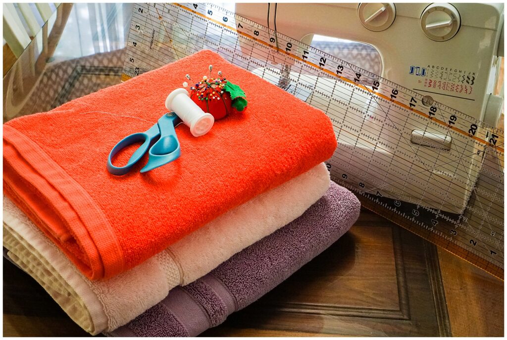 materials and tools needed to make a hooded towel