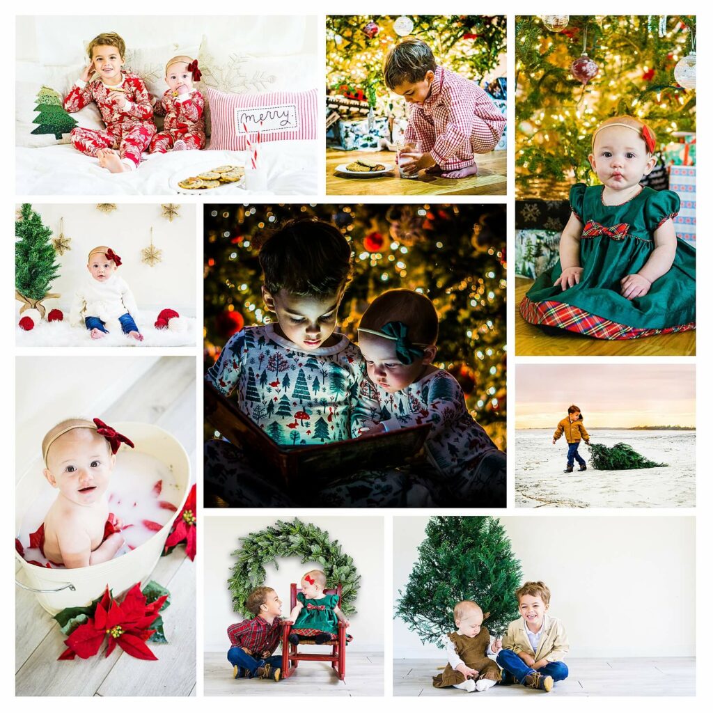 collage of christmas photos