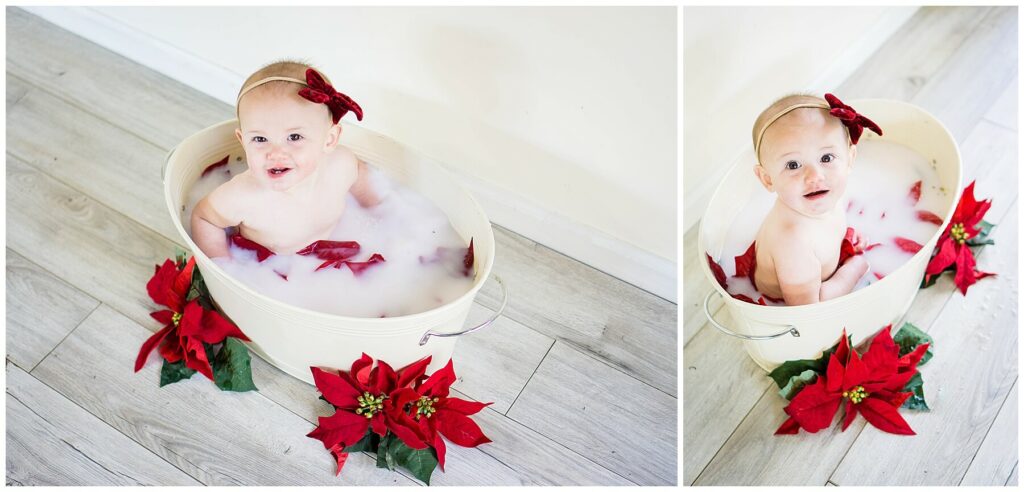 baby poinsettia milk bath