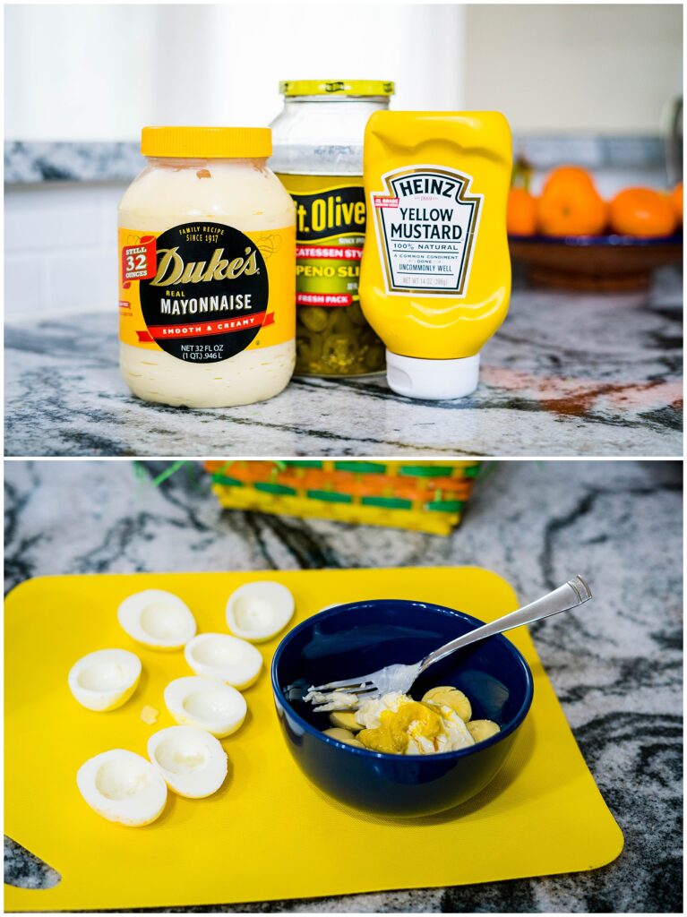ingredients for making deviled eggs