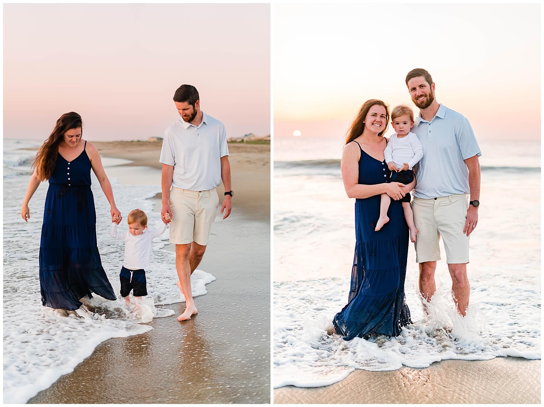 Tybee Island family session family of three