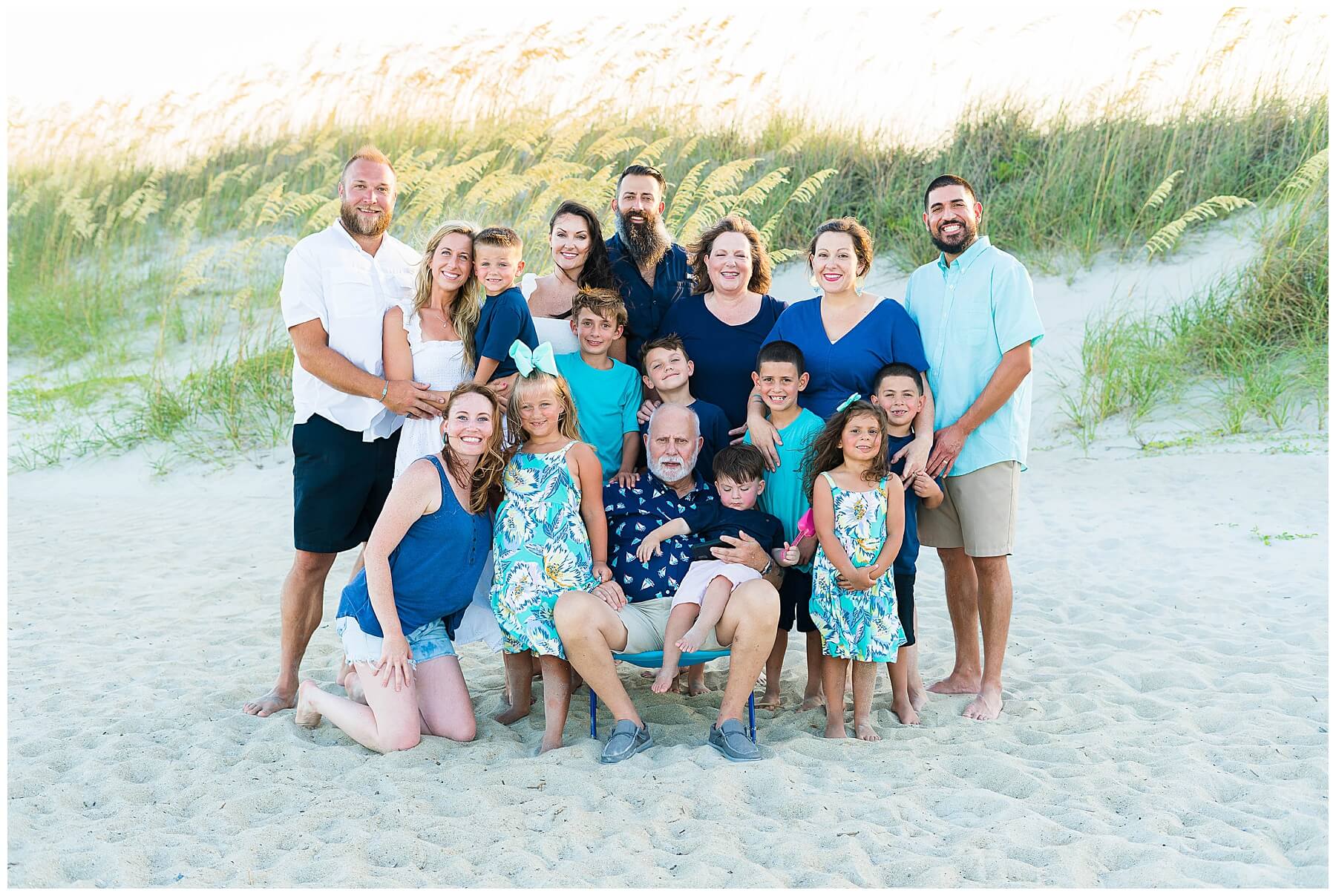 extended family photoshoot on Tybee Island