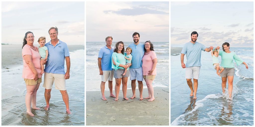 extended family sunset session in savannah Georgia 