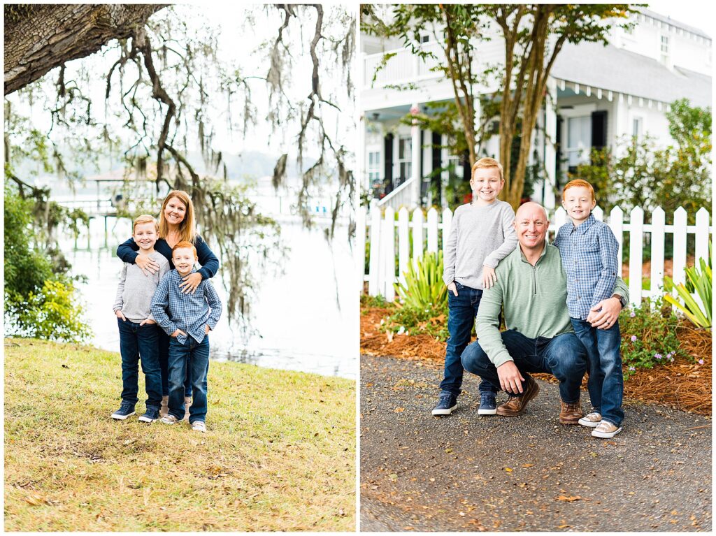 family photos on isle of hope's bluff drive