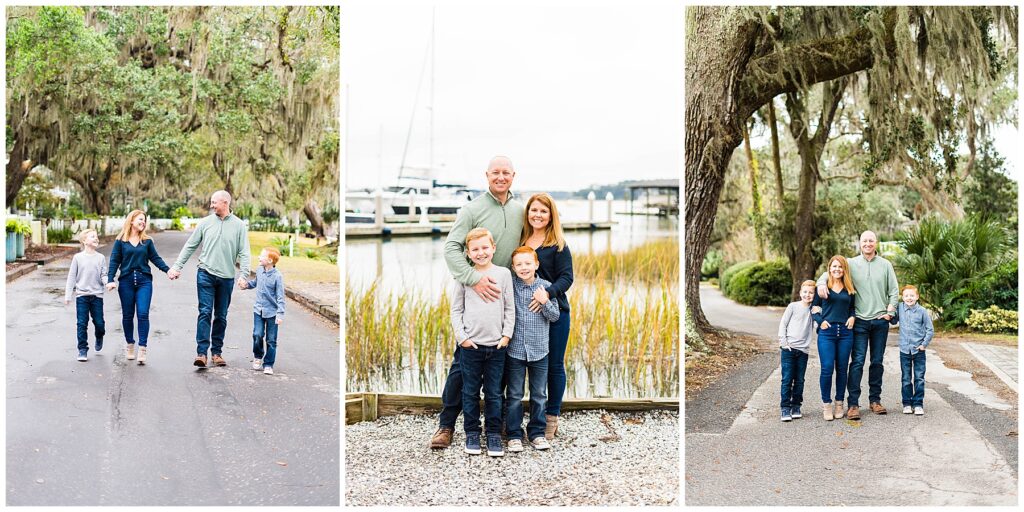 family photos on isle of hope's bluff drive