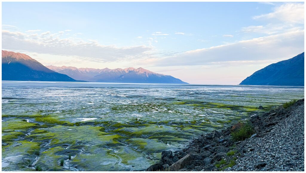 view over the Cook Inlet in Alaska 