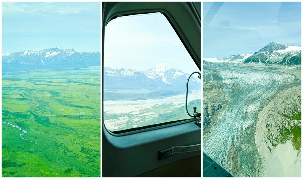 photos from a plane in Alaska