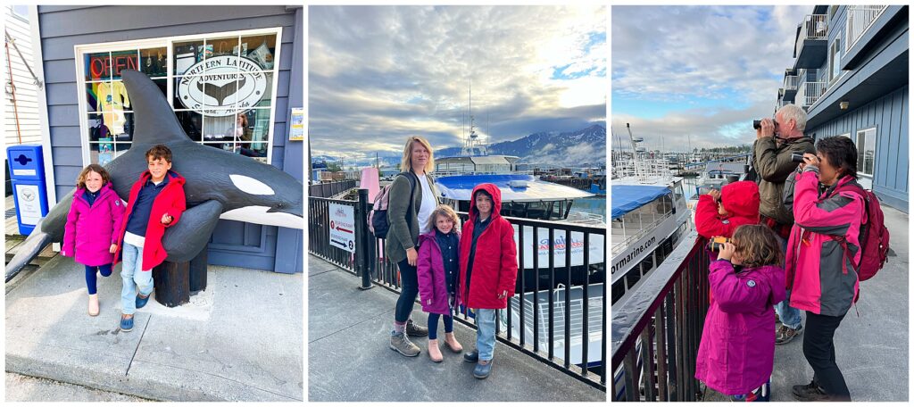 photo collage of a family in Seward, Alaska